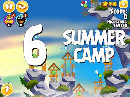 Angry Birds Seasons Summer Camp Level 1-6 Walkthrough