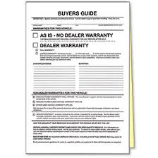 Car Buyer Guides Warranty Forms Used Car Buyers Guide Forms Used