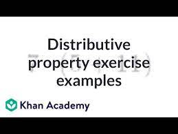 Distributive Property Exercise Examples