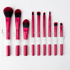 luxurious 9 piece makeup brush set