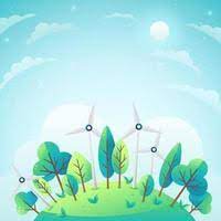 go green background vector art icons