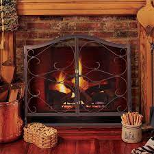 Pilgrim Iron Gate Arched Fireplace Door