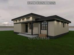 3 Bedroom Flat Roof House Plan In