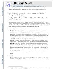 Pdf Empower An Intervention To Address Barriers To Pain