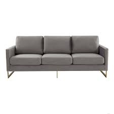 Mid Century Upholstered Velvet Sofa