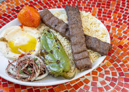 beef lule kebab plate menu zephyr