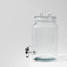 4l Glass Dispenser With Tap Target