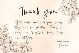 funeral thank you notes what to say
