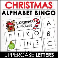 christmas alphabet fluency bingo