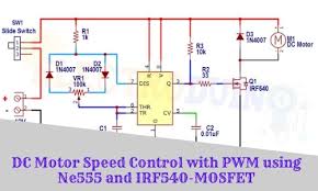 dc motor sd control using ne555 and