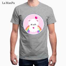 New Fashion Tshirt For Men Super Cute Rainbow Sparkle Kitty Cat Clothes Mens T Shirt O Neck Fitness Male T Shirt S 3xl Hip Hop Funny T Shirts For Sale