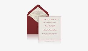 Online Wedding Save The Date Example Sending With White Burgundy