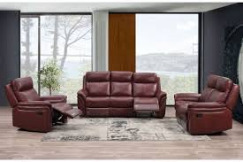 breville reclining genuine leather sofa
