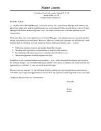 Product Manager Cover Letter Template Cover Letter