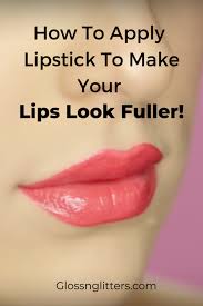apply lipstick to make lips look fuller