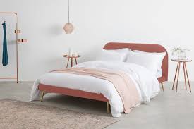 eulia super king size bed blush pink