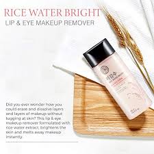 rice water bright makeup remover