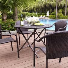 Crosley Palm Harbor 5 Pc Patio Dining Set Brown