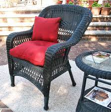 belair resin wicker chair with cushion