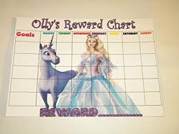 Personalised A4 Laminated Barbie Reward Chart With Free