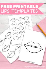 lips templates free printable
