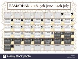 Ramadan Calendar 2016 Includes Fasting Calendar Moon