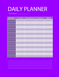 Weekly Daily Plannerplate Free Scheduleplates For Word Class