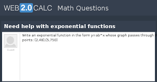 need help with exponential functions