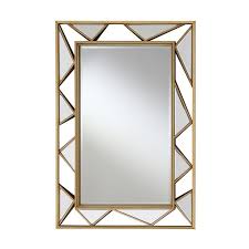 Wall Mirror With Geometric Design Metal