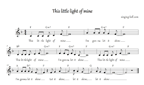 This Little Light Of Mine Song Karaoke Score Pdf