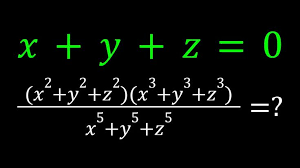 An Algebraic Expression With X Y Z 0