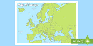 This map includes the europe blank map only with divisions where students can identify the europe regions, oceans, areas, countries and capitals. Europe Map Teacher Made