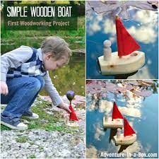 diy simple wooden toy boat woodworking