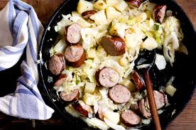 sausage potato and cabbage skillet