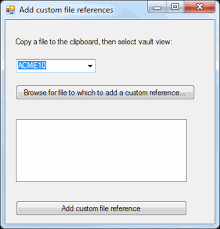 add custom file reference exle vb