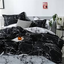 Black Marble Pattern Bed Linen Sets