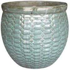 Large 23 5 In Blue Clay Pot