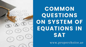 System Of Equation In Sat Test