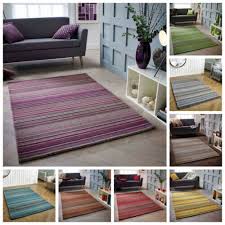 100 wool rugs stripe line design