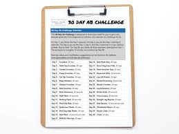 30 day ab challenge 30 exercises for a