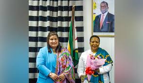 Chitwan Malhotra Meets the First Lady of Zimbabwe - Angel Of Hope Foundation