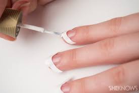 It should be applied to the point where the whites of your nails stop, but don't worry too much about being precise. How To Diy Your Own French Manicure Sheknows