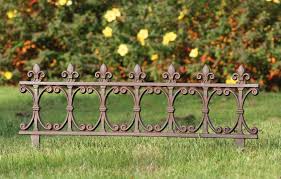 cast iron flowerbed fence with french
