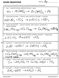 balancing equations worksheet answer