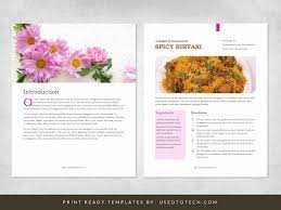 beautiful cookbook design template in