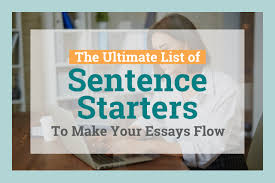 sentence starters ultimate list to