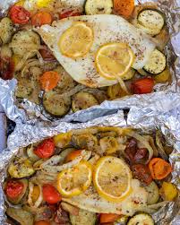 foil baked fish with veggies wine a