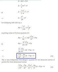Derivation Of Schrodinger Wave Equation