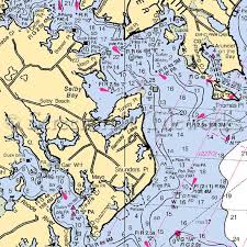 Maryland Selby Bay Turkey Point Chesapeake Bay Nautical Chart Decor