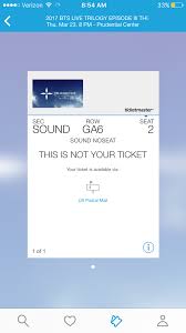 Tickets Bts Trilogy Wings Tour Newark 3 23 P1 Ga Ticket With